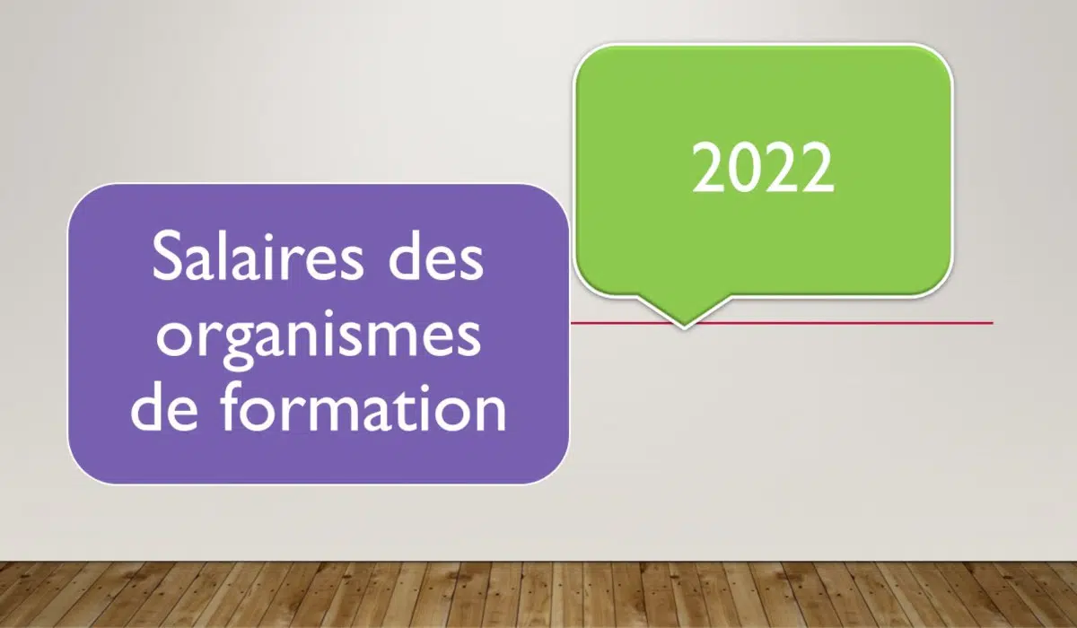 Grille des salaires 2022 des organismes de formation