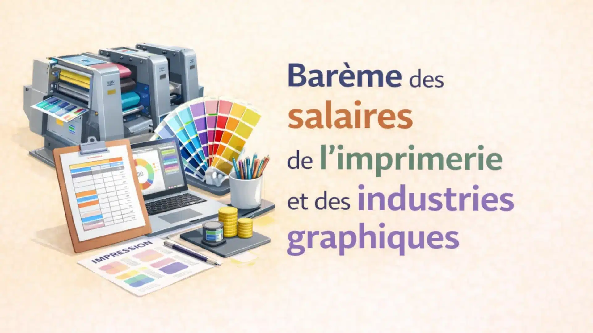 Grille des salaires 2026 des imprimeries de labeur et des industries graphiques