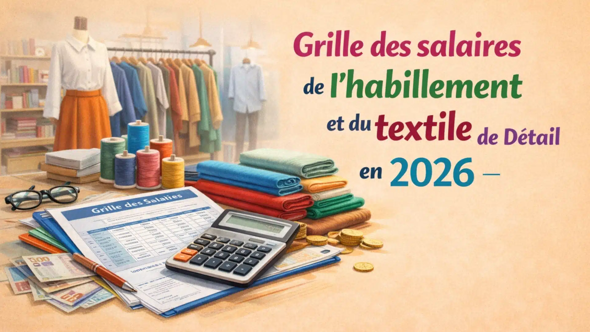 Grille des salaires 2026 du textile et de l’habillement au détail